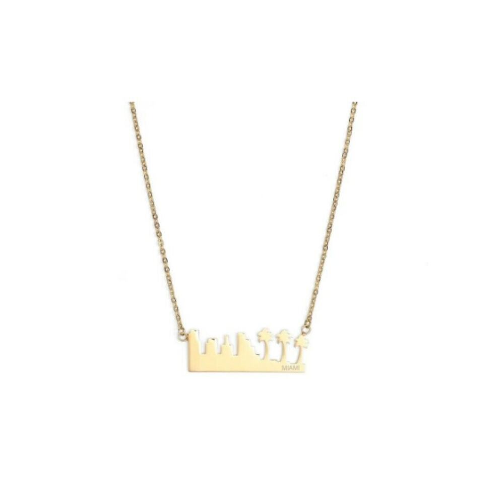 Covet 'Miami' Pendant Necklace Gold 4374